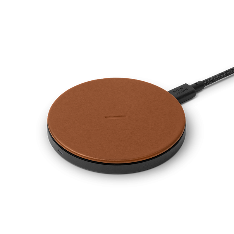 DROP CLASSIC LEATHER WIRELESS CHARGER BROWN